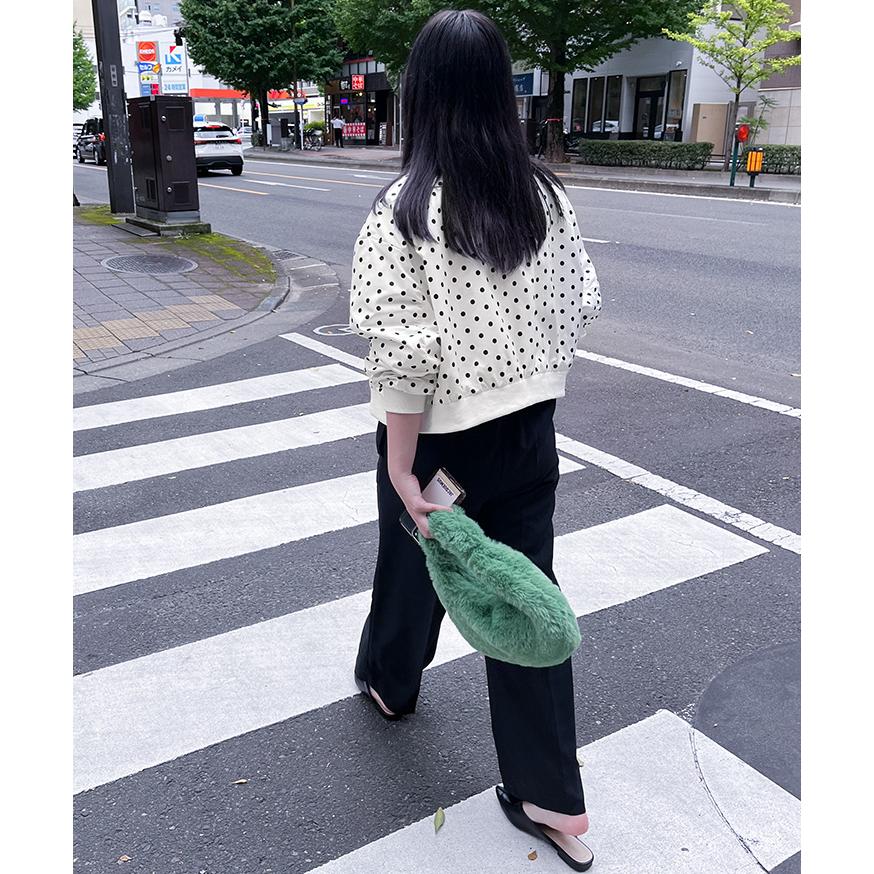 ブルゾン レディース アウター 秋 冬 秋冬 春 薄手 ドット柄