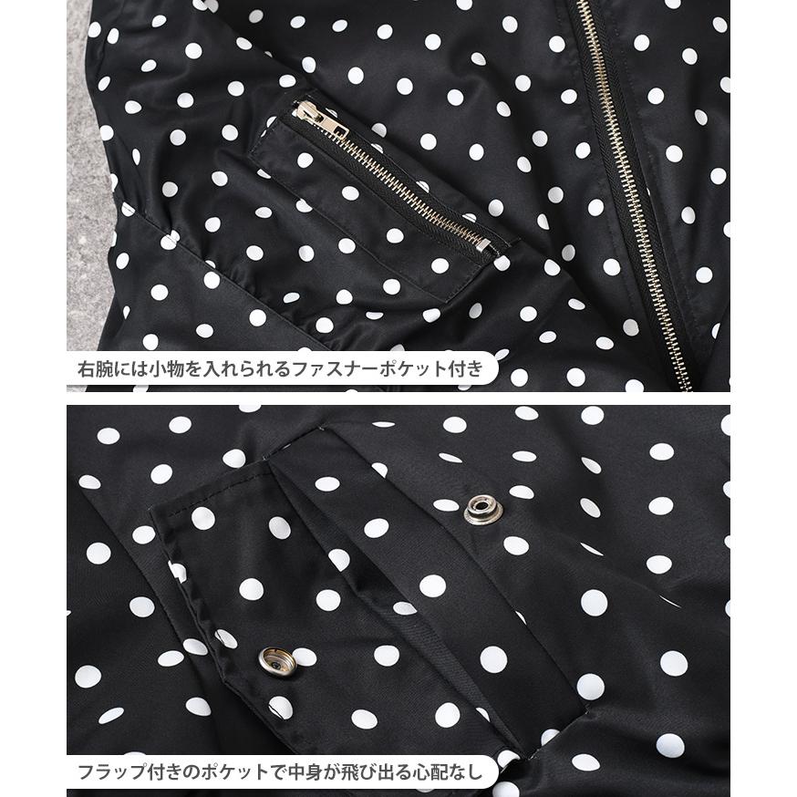 ブルゾン レディース アウター 秋 冬 秋冬 春 薄手 ドット柄