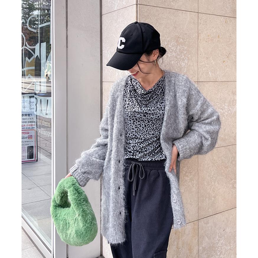 カットソー レディース 長袖 秋 冬 レオパード 薄手 インナー