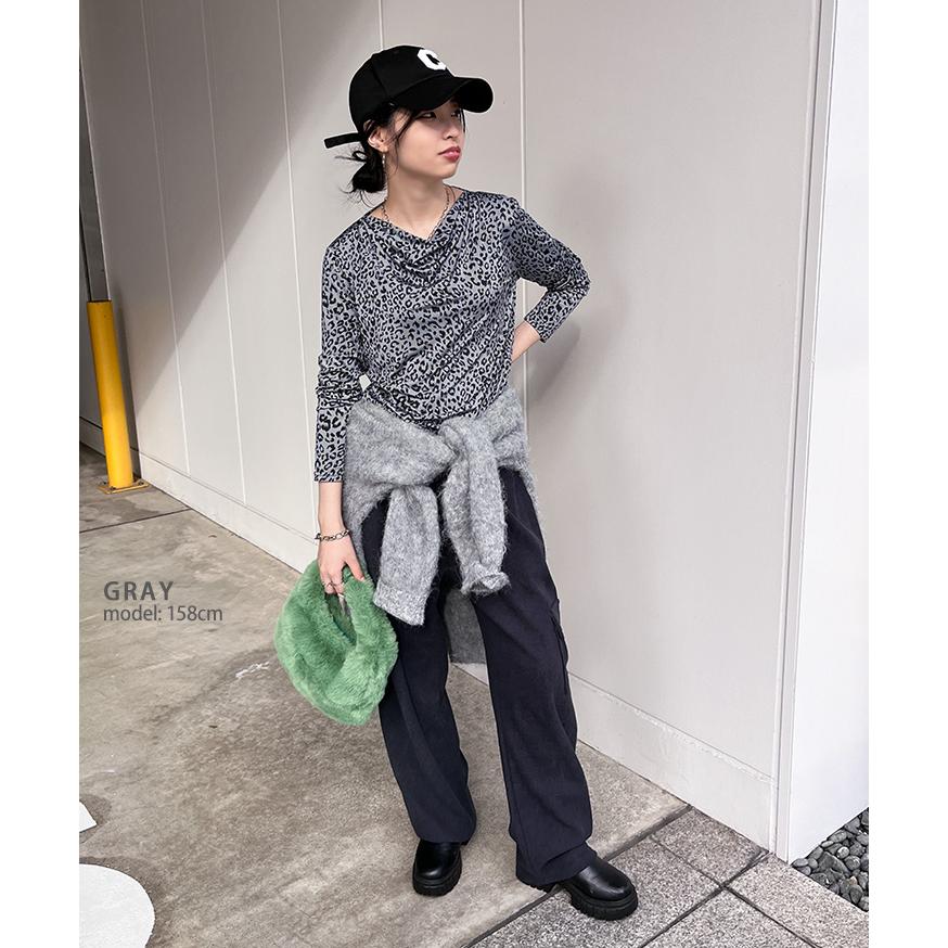 【新品】レディースゴルフ半袖 韓国　ヒョウ柄かっこいい【M】速乾性伸縮性 カットソー レディース 長袖 秋 冬 レオパード 薄手 インナー