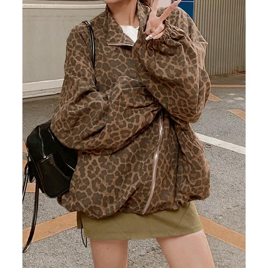 ブルゾン レディース 薄手 秋 冬 春 アウター 大きいサイズ レオパード