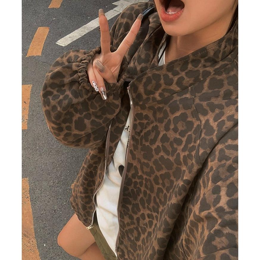 ブルゾン レディース 薄手 秋 冬 春 アウター 大きいサイズ レオパード