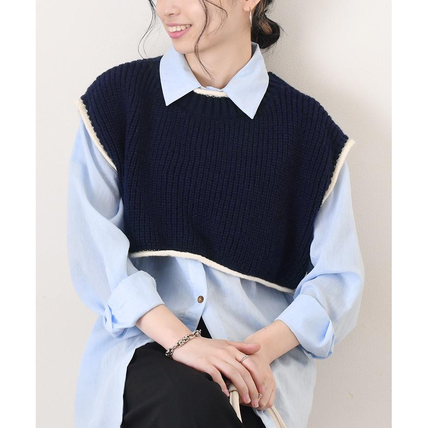 ベスト レディース 秋冬 ショート丈 ニット 厚手 おしゃれ かわいい