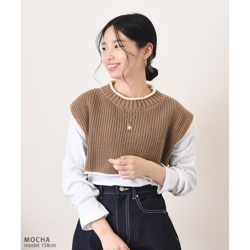 ベスト レディース 秋冬 ショート丈 ニット 厚手 おしゃれ かわいい