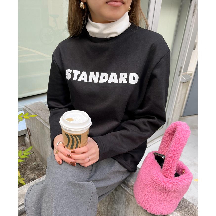 Tシャツ レディース 長袖 トップス カットソー 秋冬 ロゴ  シンプル オフィスカジュ Tシャツ レディース 長袖 裏起毛 春 秋 冬 暖かい あったか カットソー