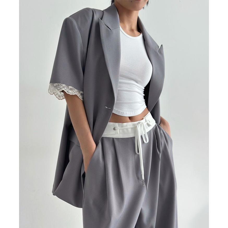 新作 ジャケット レディース セットアップ 夏 半袖 フォーマル テーラード アウター 羽織り 上着 大きいサイズ きれいめ オフィス カジュアル ジャケット レディース セットアップ 夏 半袖 フォーマル テーラード
