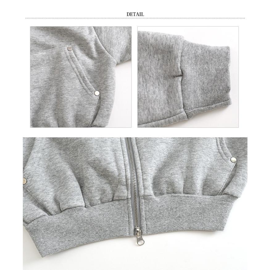パーカー レディース ジップ 秋冬 長袖 裏起毛 スウェット ショート丈