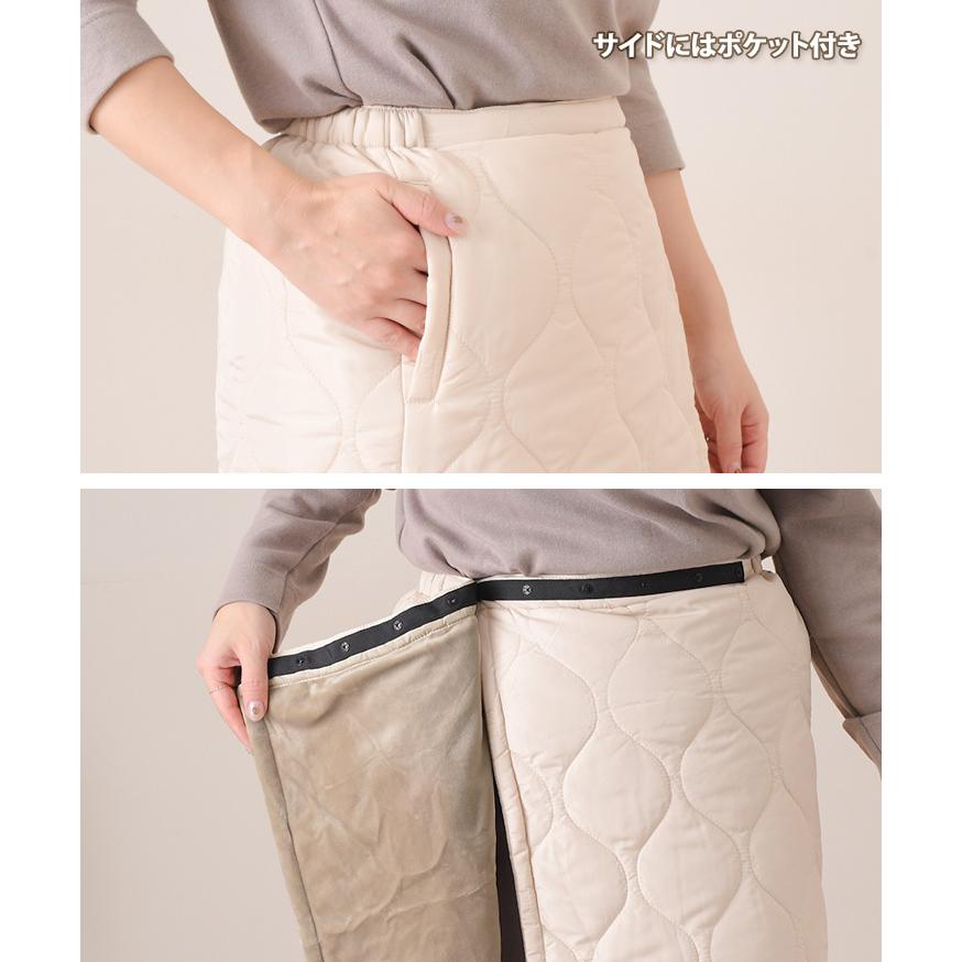 巻きスカート 防寒 ロング レディース ラップスカート 裏起毛 撥水