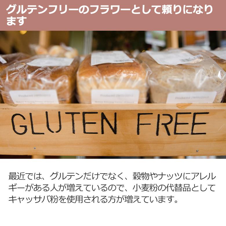 有機キャッサバ粉 フラワー 500g 1袋 有機JASオーガニック ノングルテン タイ産 小麦の置き換え｜rainforest-herbs｜05