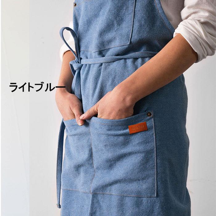 デニム エプロン 前掛け ワークエプロン インディゴ 料理 ガーデニング