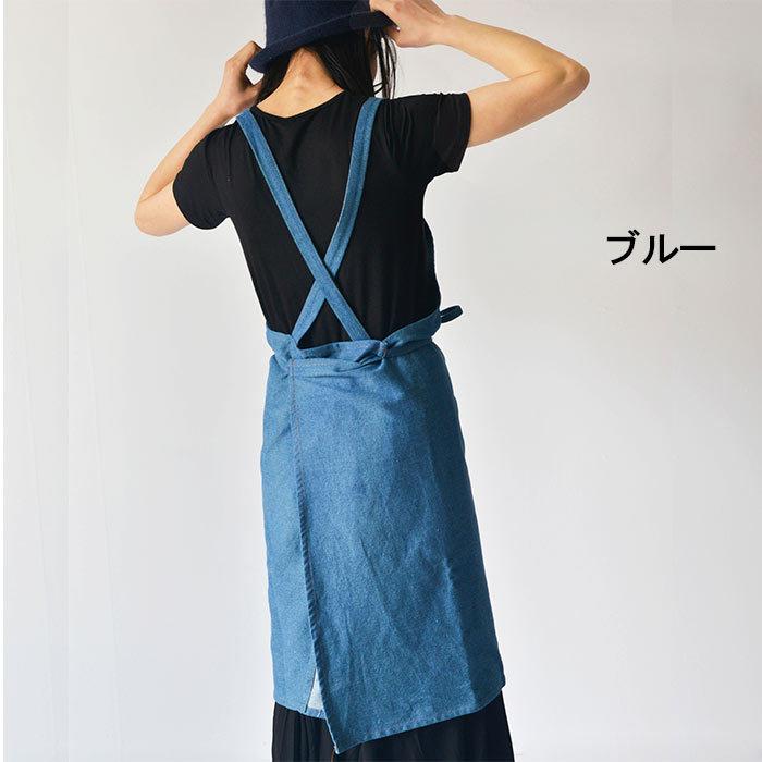 デニム エプロン 前掛け ワークエプロン インディゴ 料理 ガーデニング