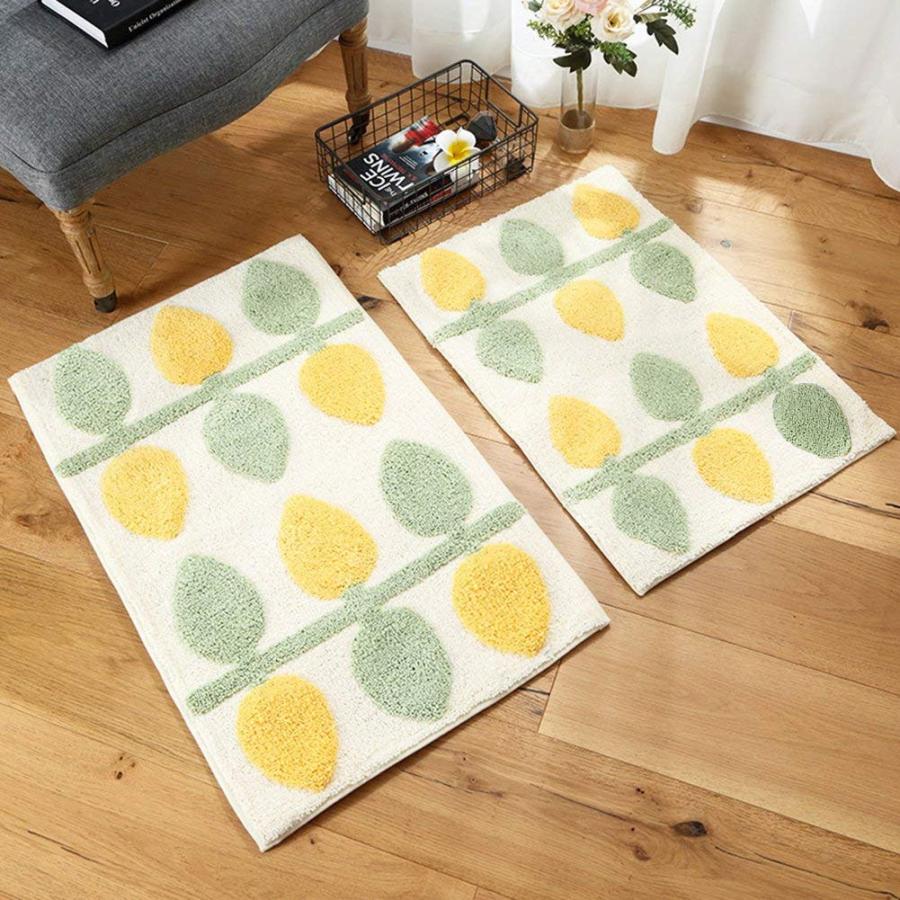 玄関マット 洗える 室内 浴室マット 北欧 おしゃれ 滑り止め 屋内 シンプル モダン 45 65 Rf Matlemon Mk レインフォレスト 通販 Yahoo ショッピング