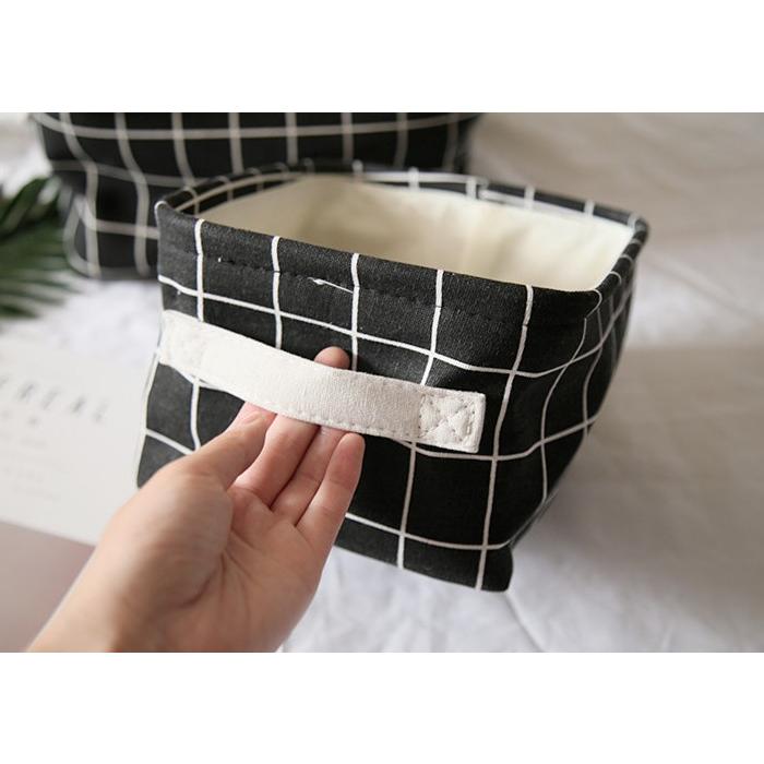 北欧取っ手付きおしゃれストレージボックス 衣類収納 折りたたみ 小物