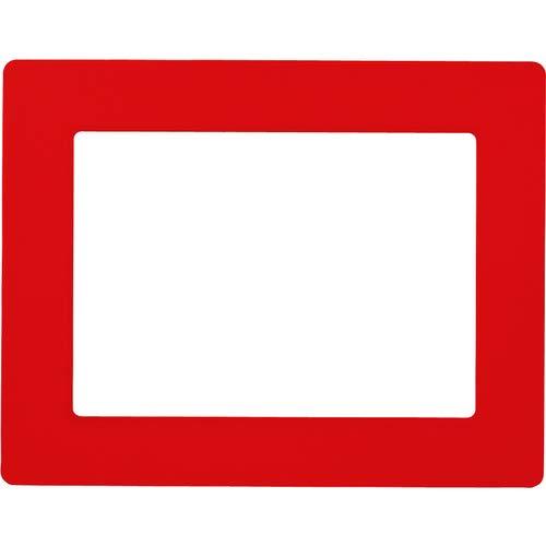 緑十字 路面用区画標識(A4用紙対応タイプ) 赤 312×398mm 裏テープ付 403114 工事看板