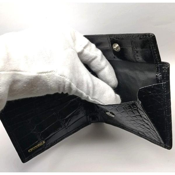 クロコダイル 財布 メンズ 2つ折り 無双つくり 日本製 a020