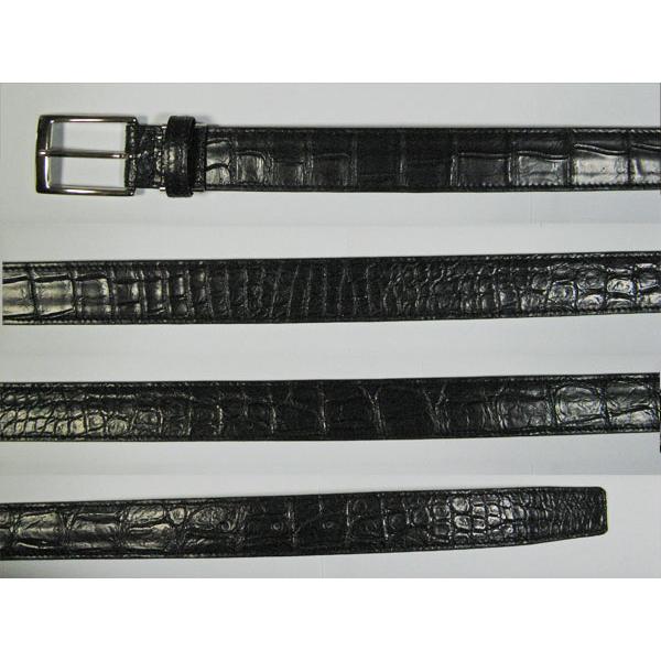 ロングサイズ クロコダイルベルト 130cm位まで 30mm幅 日本製003  
