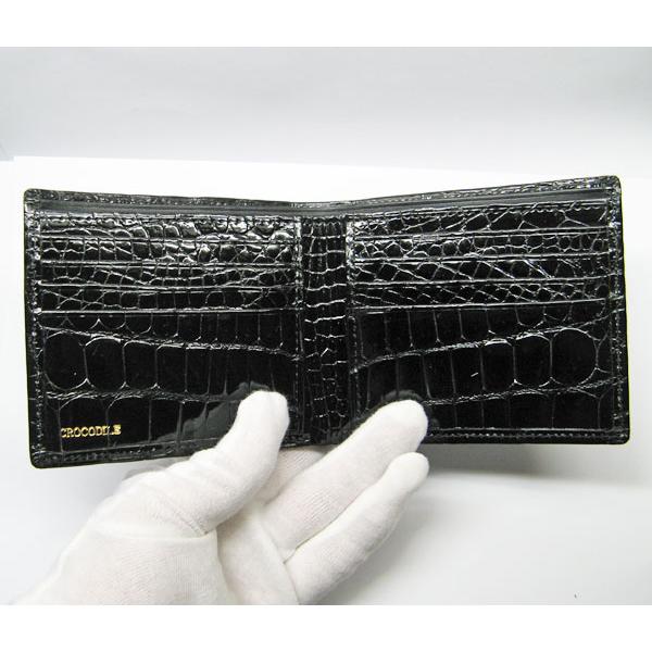 ジョージ　クロコダイル メンズ 長財布 二つ折り 新品 未使用 黒 男性 クロコダイル 財布 メンズ 二つ折り 黒 019 : ライパラ ! - 通販
