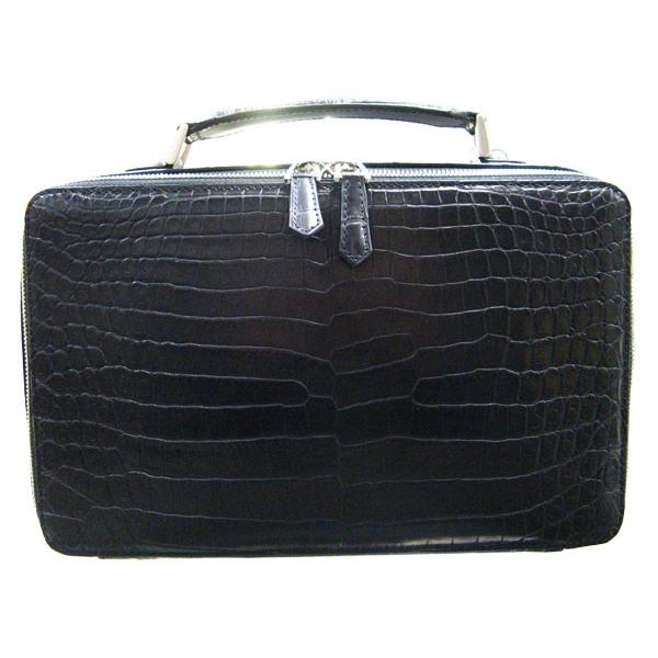 クロコダイル バッグ メンズ　セカンドバッグ　ビジネス　日本製