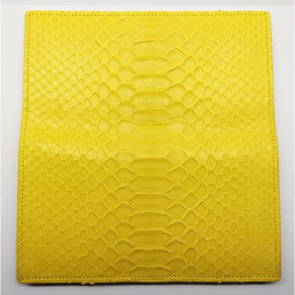 金運 パイソン長財布 黄色イエロー メンズ 無双027a : ライパラ  