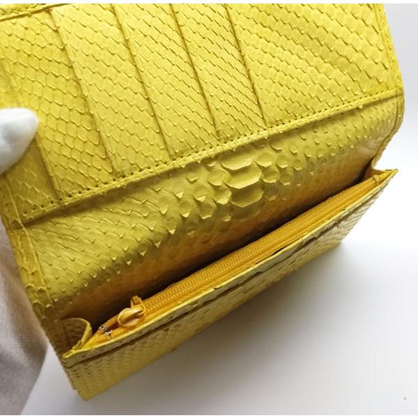 金運 パイソン長財布 黄色イエロー メンズ 無双027a : ライパラ  