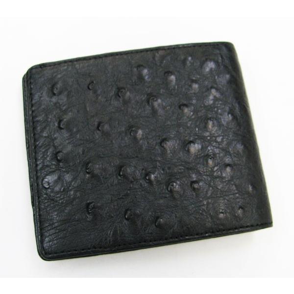 【OSTRICH LEATHER ORIGINAL】レザー二つ折り財布 オーストリッチ財布 二つ折り メンズ 日本製 : ライパラ ! - 通販