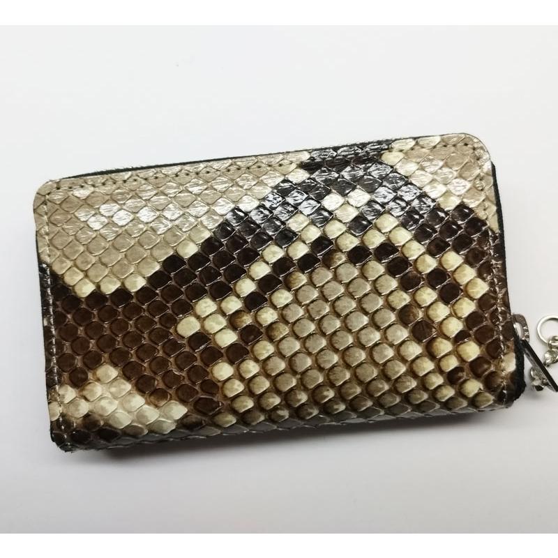 正規品　蛇の皮　本革のパイソンレザー 小銭入れ&カード入れ パイソン財布（小銭入れ）蛇革ヘビ皮 : ライパラ ! - 通販