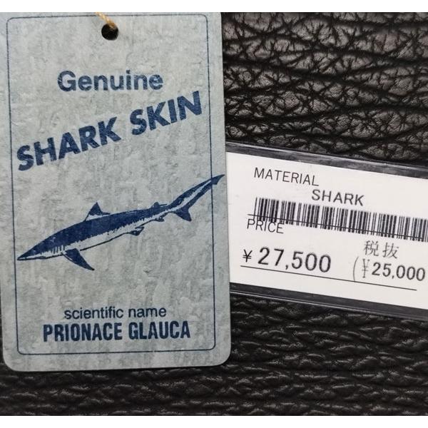 鮫 サメ シャーク メンズ 財布 二つ折り 本革 新品 黒 ブラック ハーフウォレット シャーク 送料無料 / セカンド 財布
