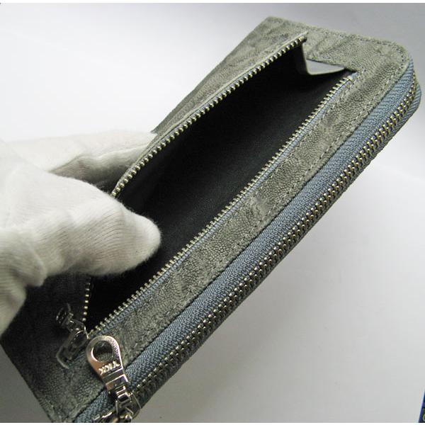 象皮　象革財布　エレファント　長財布 2方ラウンドファスナー 