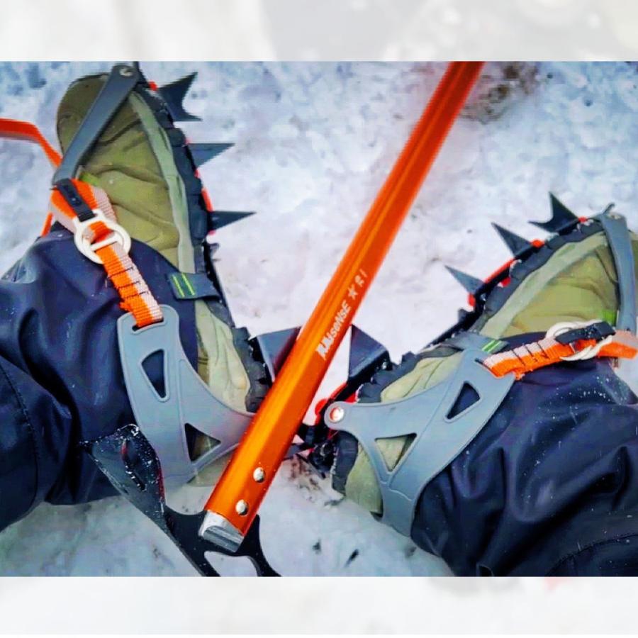 全品送料無料 fa アイゼン 雪山登山 冬山 収納ケース付き 10＋4本