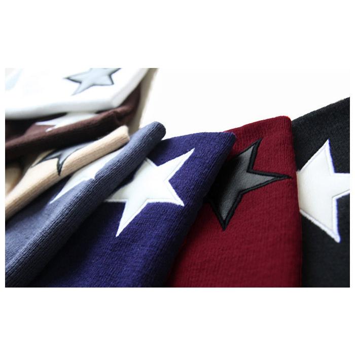 全品送料無料【ポイント15倍UP】完売御免 ニットキャップ 星ワッペン