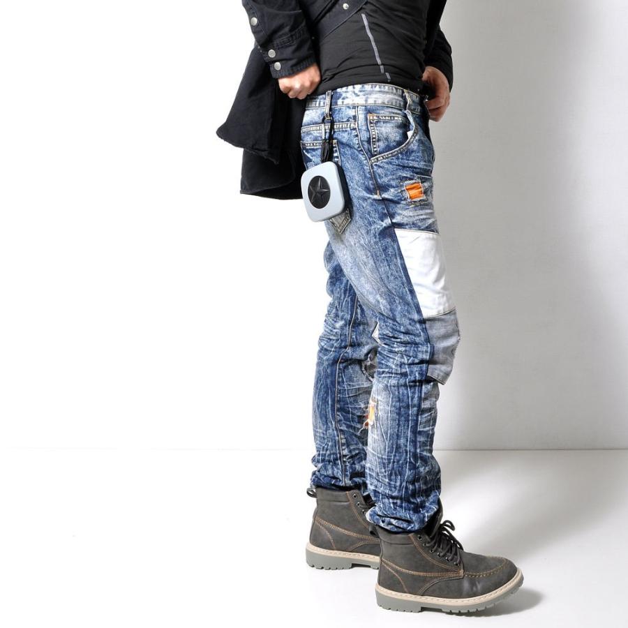 ご購入者様決定꒰L7 REAL HIP꒱日本製 メンズ ウォッシュ ダメージ加工 ジーンズ Camphor wood ジーンズ wide baggy broken denim trousers / ワイド