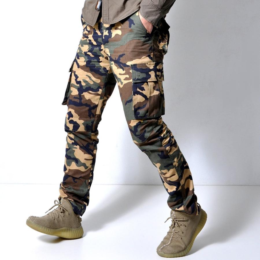 全品送料無料 カモフラージュ スリムカーゴパンツ メンズ ボトムス