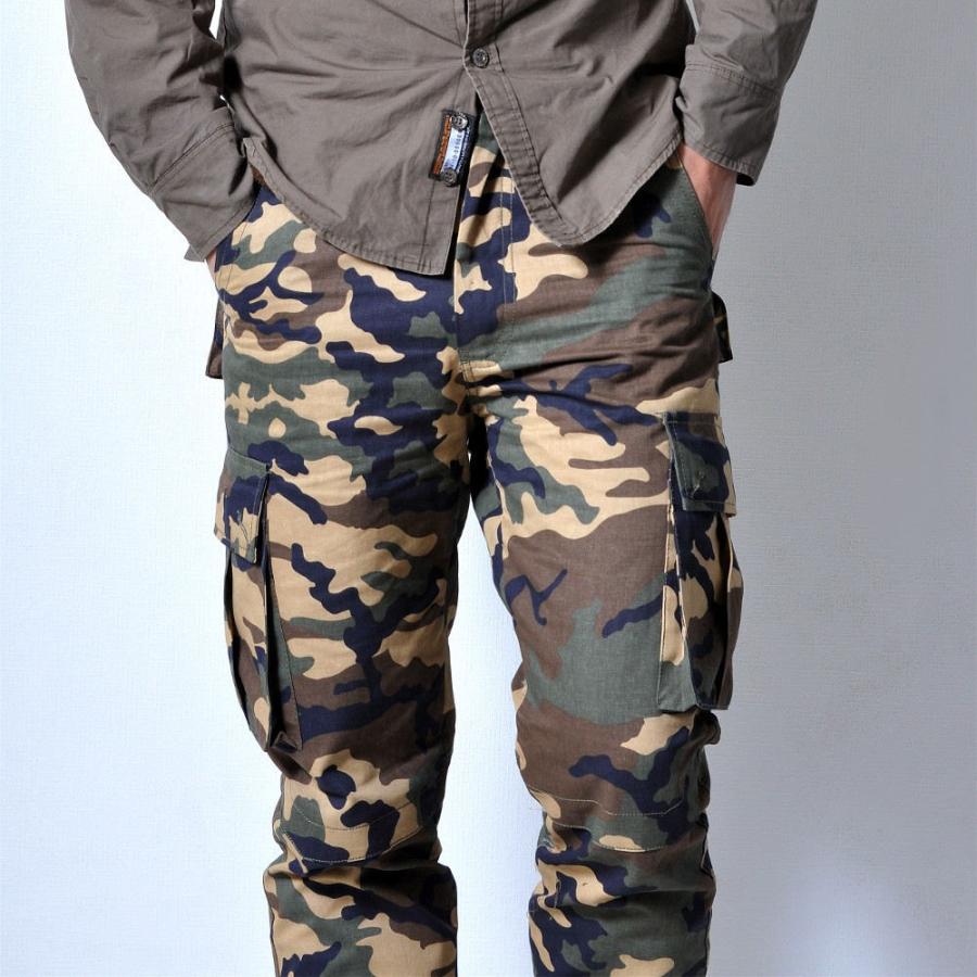 全品送料無料 カモフラージュ スリムカーゴパンツ メンズ ボトムス