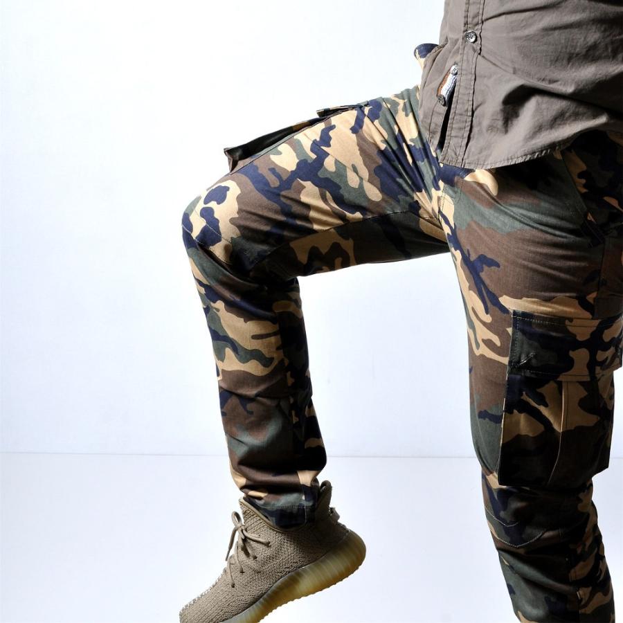 全品送料無料 カモフラージュ スリムカーゴパンツ メンズ ボトムス