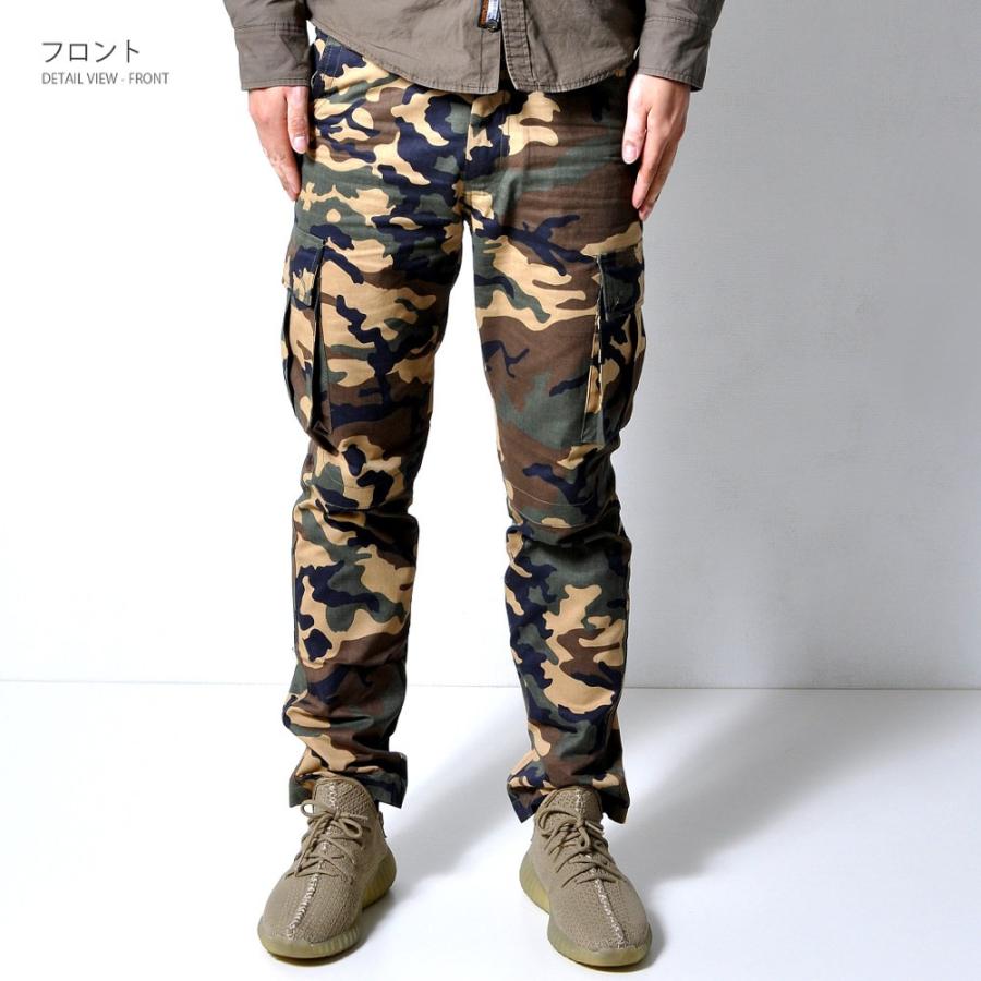 全品送料無料 カモフラージュ スリムカーゴパンツ メンズ ボトムス