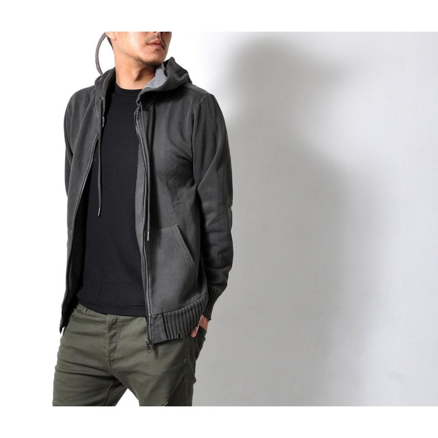 Rick Owens ヴィンテージ切り替え ジップパーカー ダメージ加工