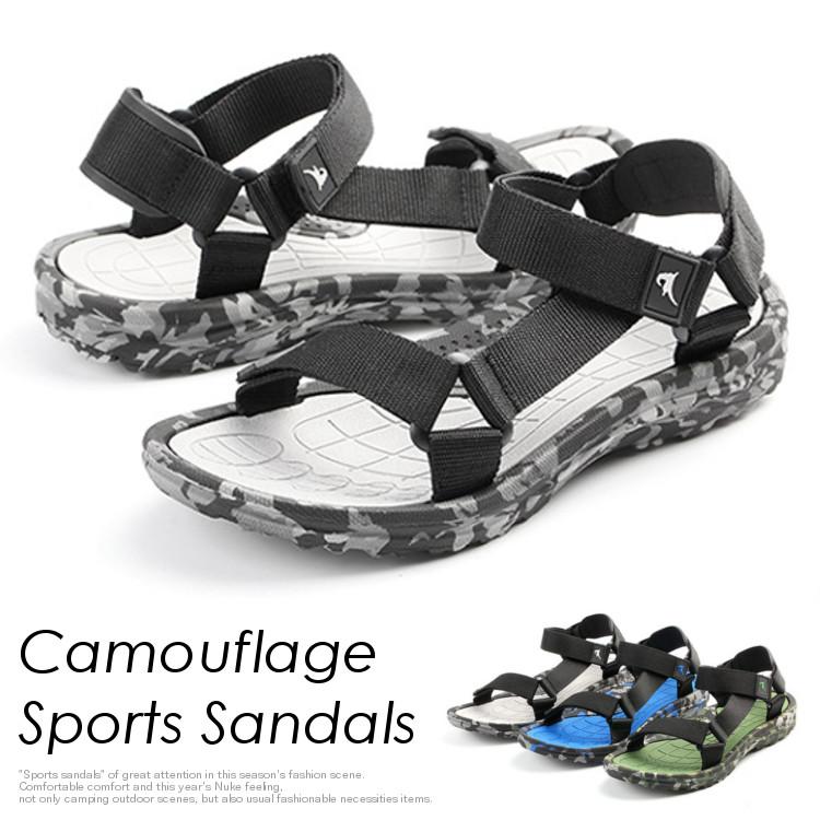 全品送料無料 カモフラ スポーツサンダル メンズ 迷彩 Shoes13 