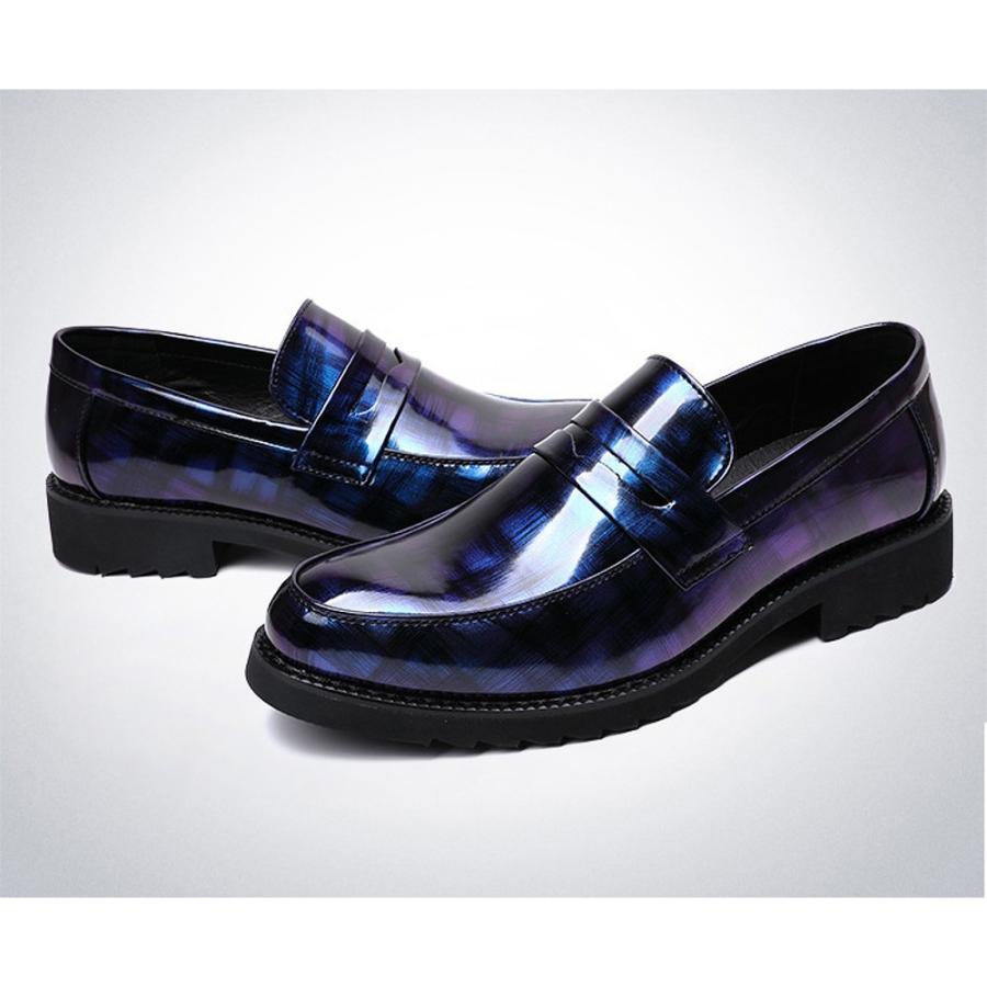 全品送料無料 ローファー ドレスシューズ 光沢 エナメル メンズ