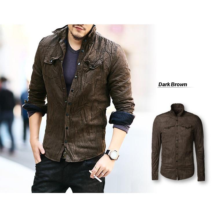 全品送料無料 期間限定 SALE 【ラスト1】 シャツジャケット シワ加工