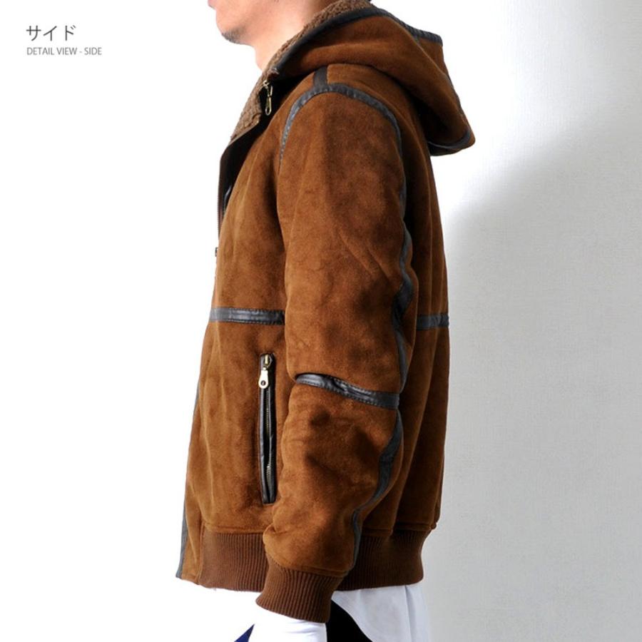 全品送料無料 tsa ムートンジャケット メンズ ボア 裏起毛 秋冬