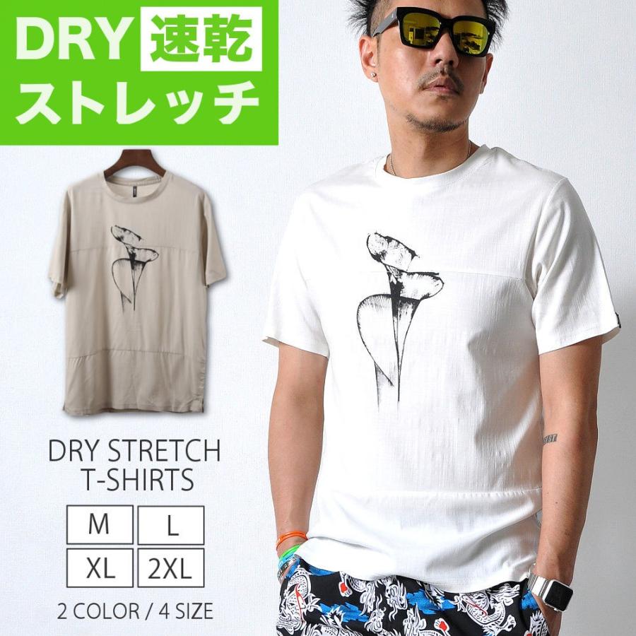 全品送料無料 DRYストレッチ Tシャツ 半袖 メンズ トップス ドライ 速乾 伸縮性 ユニセックス 2色 TA129 M便｜raisenseshop