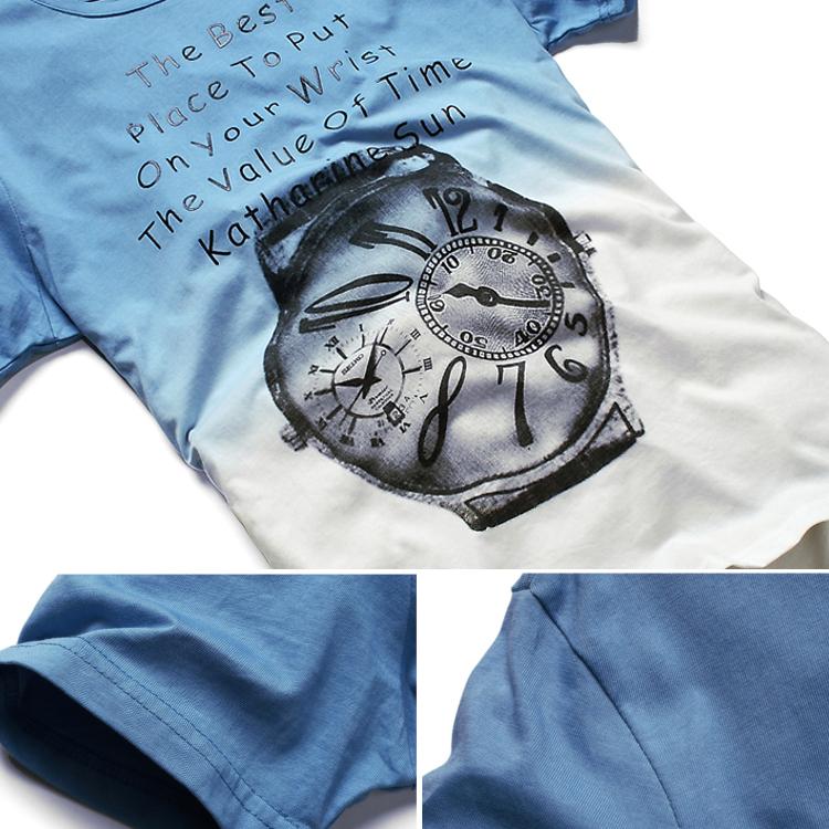 全品送料無料 tsb Tシャツ 半袖 グラデーション グラフィカル プリント