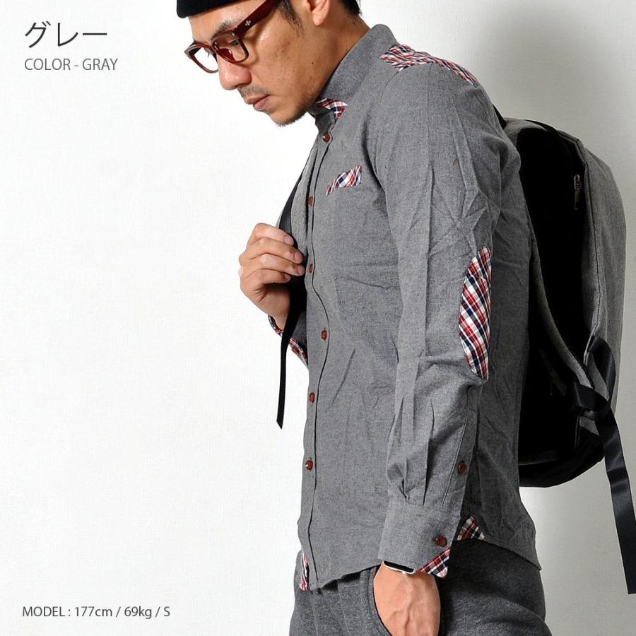 全品送料無料 長袖シャツ チェック柄アクセント トップス メンズ