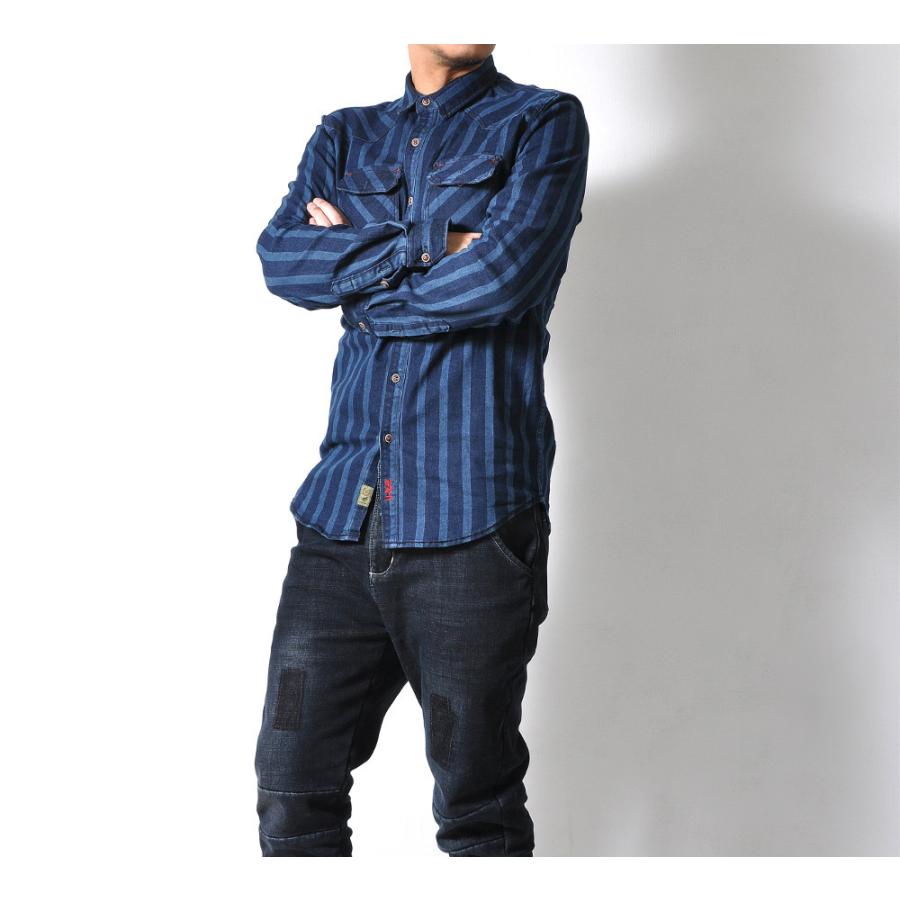 全品送料無料 数量限定 高品質 ストレッチデニムシャツ メンズ