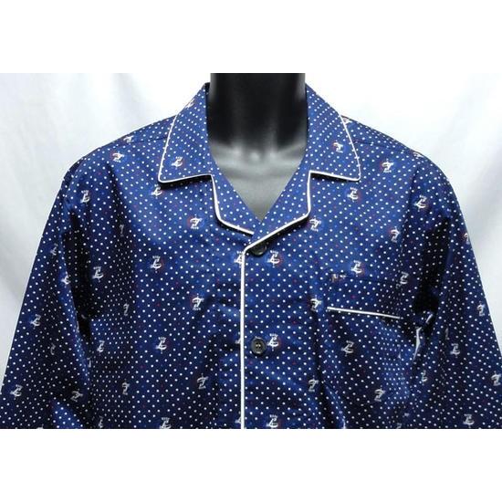 パジャマ　紳士　日本製　長袖　 綿100％　LiBERTO 　天然素材 　薄手 　上着は前開き 　リベルト 　　 | EDWIN | 03