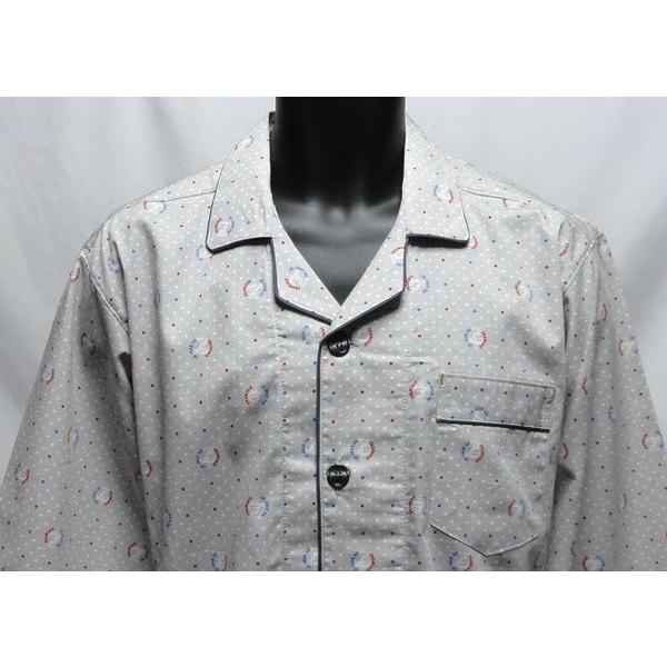 パジャマ　紳士　日本製　長袖　 綿100％　LiBERTO 　天然素材 　薄手 　上着は前開き 　リベルト 　　 | EDWIN | 04