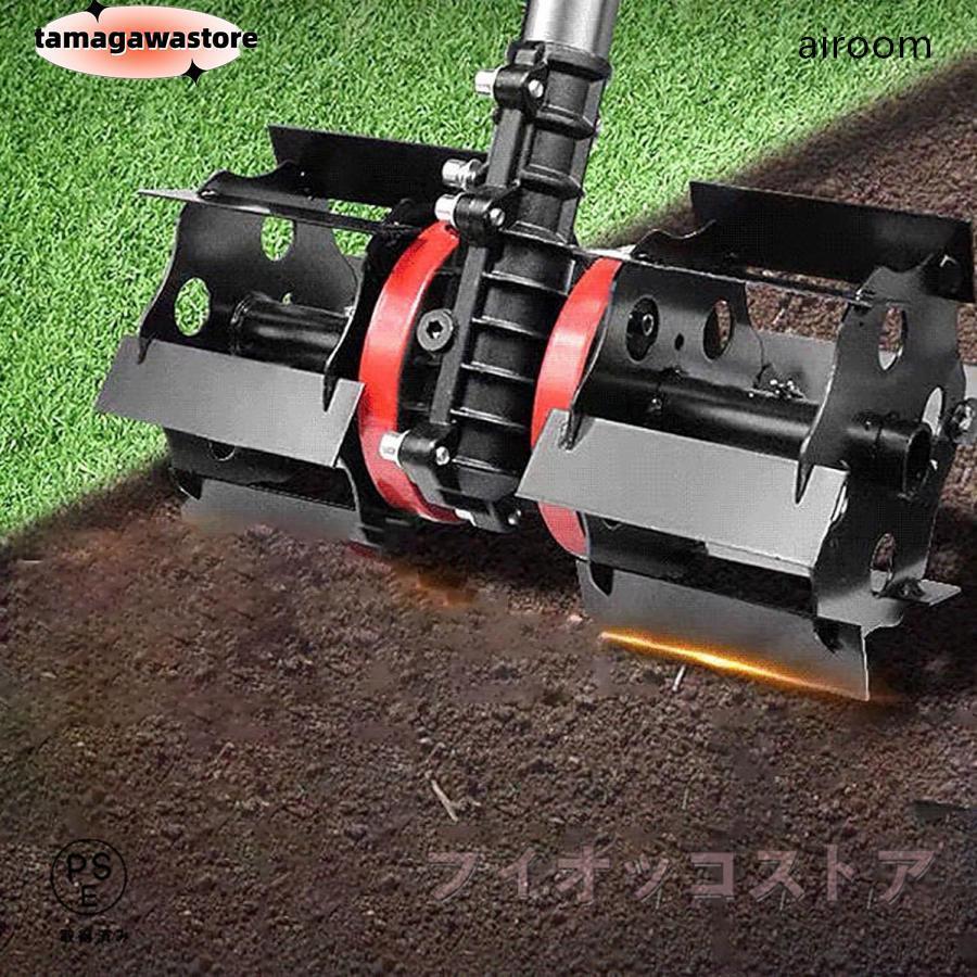 「芝刈り機専用」耕運機 除草用多機能ホイール 土起こしホイール 溝掘りホイール 農業 ガーデニング 畑 家庭菜園 部品 軽量 使いやすい 効率　草取り 除草作業