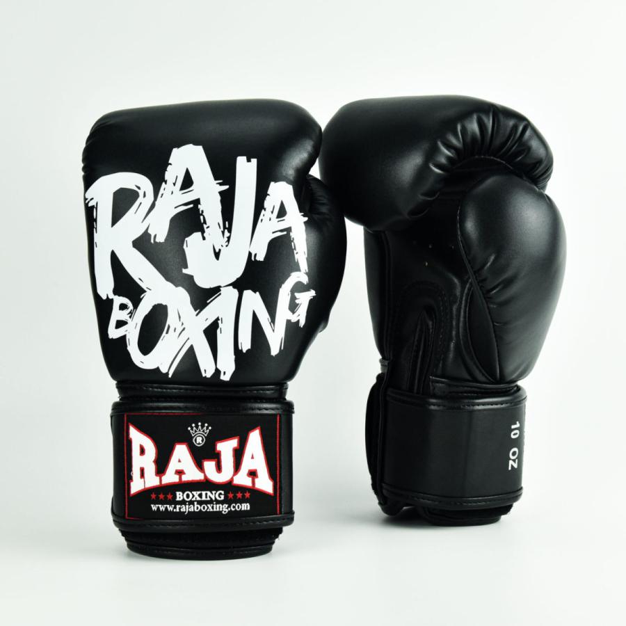 RAJA グローブ キックボクシング ボクシング 総合格闘技 テコンドー 空手 トレーニング ブラック 黒 8oz 10oz 12oz 14oz  16oz スーパーセール期間限定