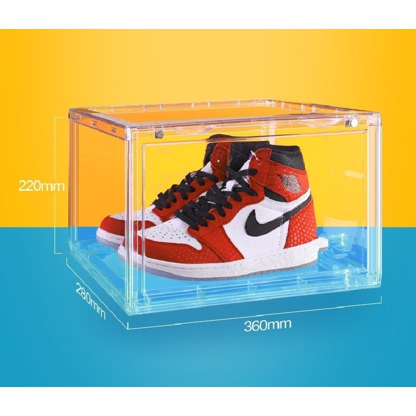 2021年新品H型＊Super品質＊Sneaker Box スニーカーボックス SHOES BOX シューズ ボックス 靴箱 "Super"クリア ケース　１個｜raki-store｜03