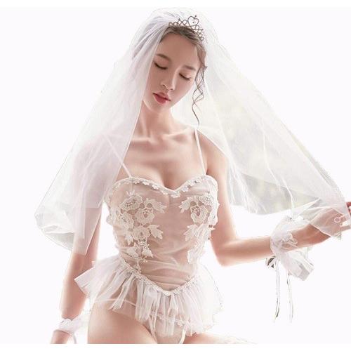 コスプレ ウェディングドレス コスチューム ハロウィン 5点セット 結婚式 撮影用 cosplay costume halloween セクシー 衣装（Yahoo!・ベスト・アイテム Yahoo!店）